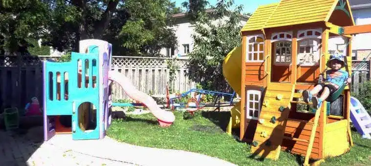 home daycare playground happy children having fun home daycare playground happy children having fun